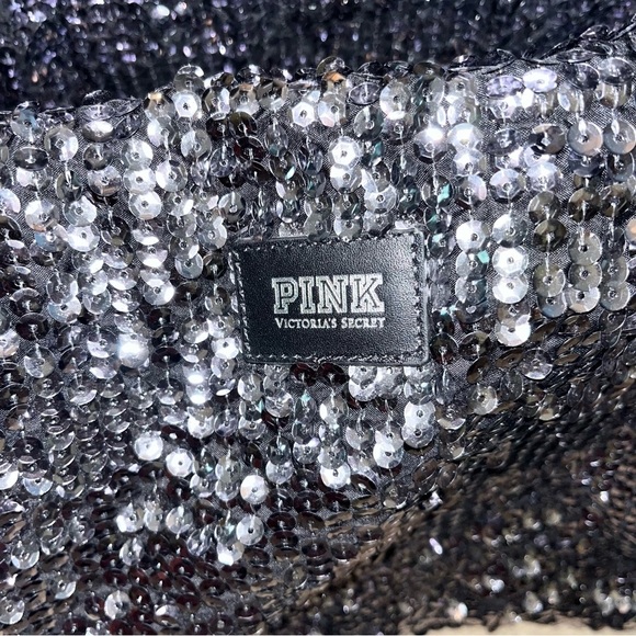 Victoria’s Secret PINK RARE Sequin Bling Duffle Bag – Large Travel Gym Tote - Picture 7 of 7